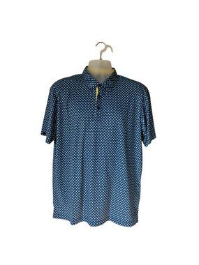 Swannies Golf Mens Athletic Hazelwood Polo Shirt Blue Large